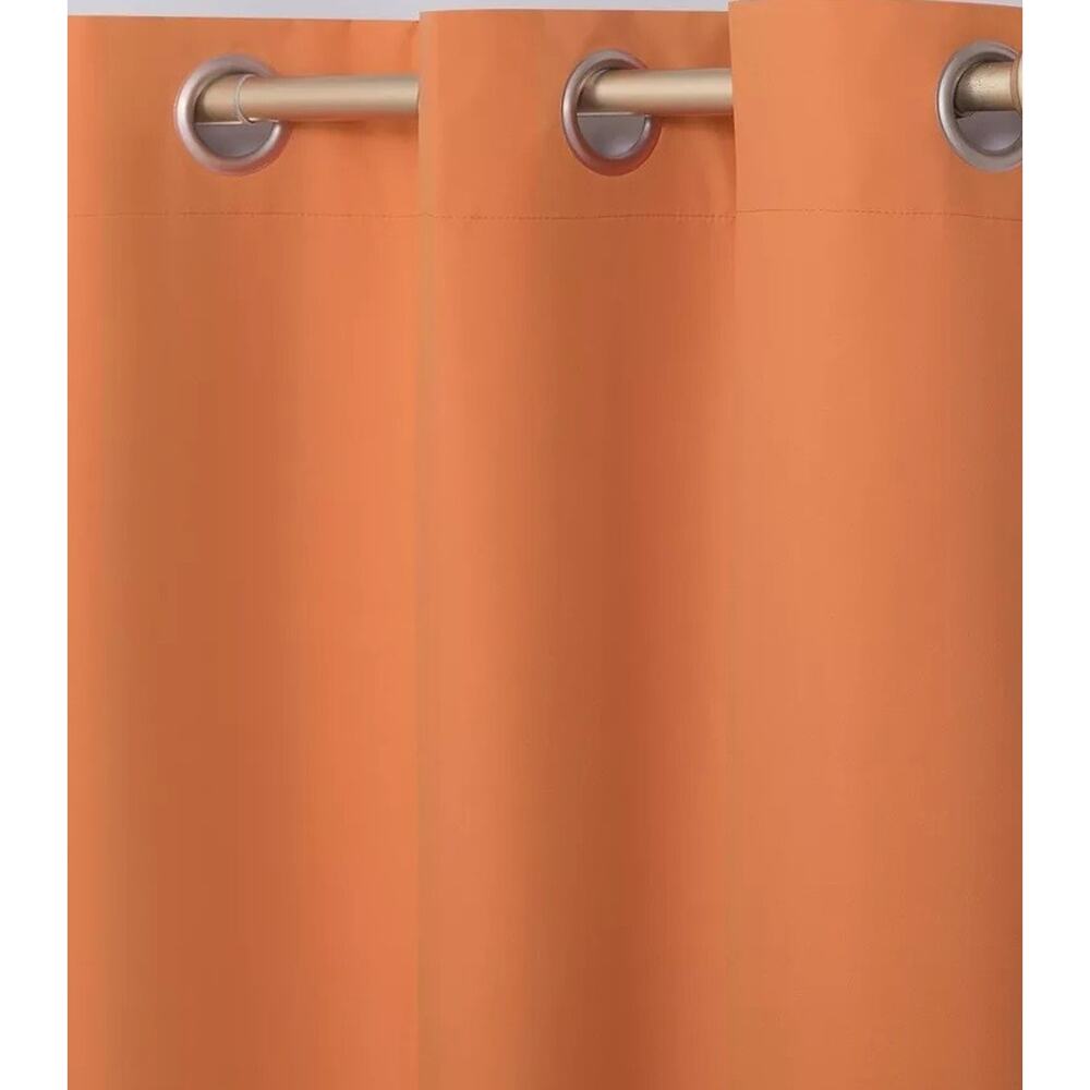 Sun Zero 40"x84" Blackout Harper Bright Vibes Grommet Curtain Panel Orange*#